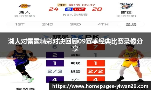 湖人对雷霆精彩对决回顾09赛季经典比赛录像分享